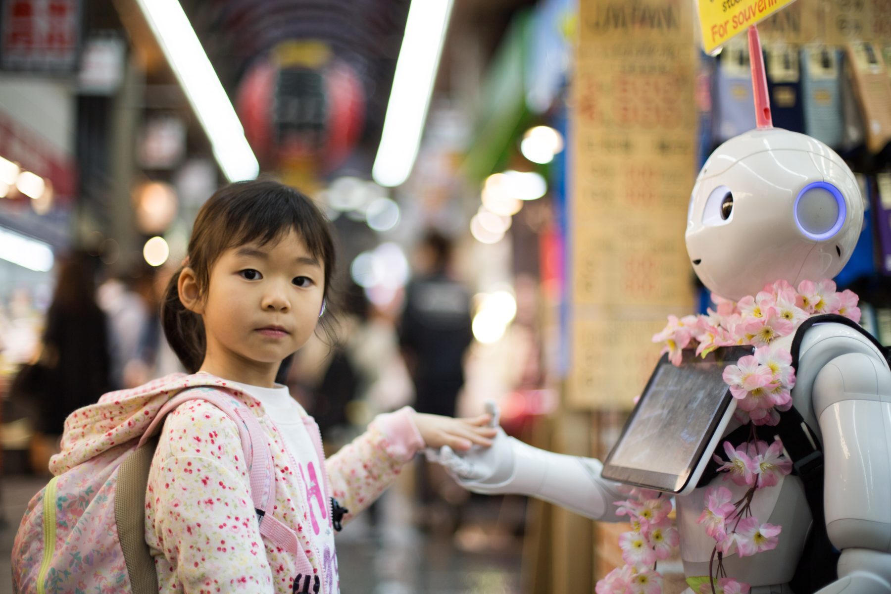 Girl with robot