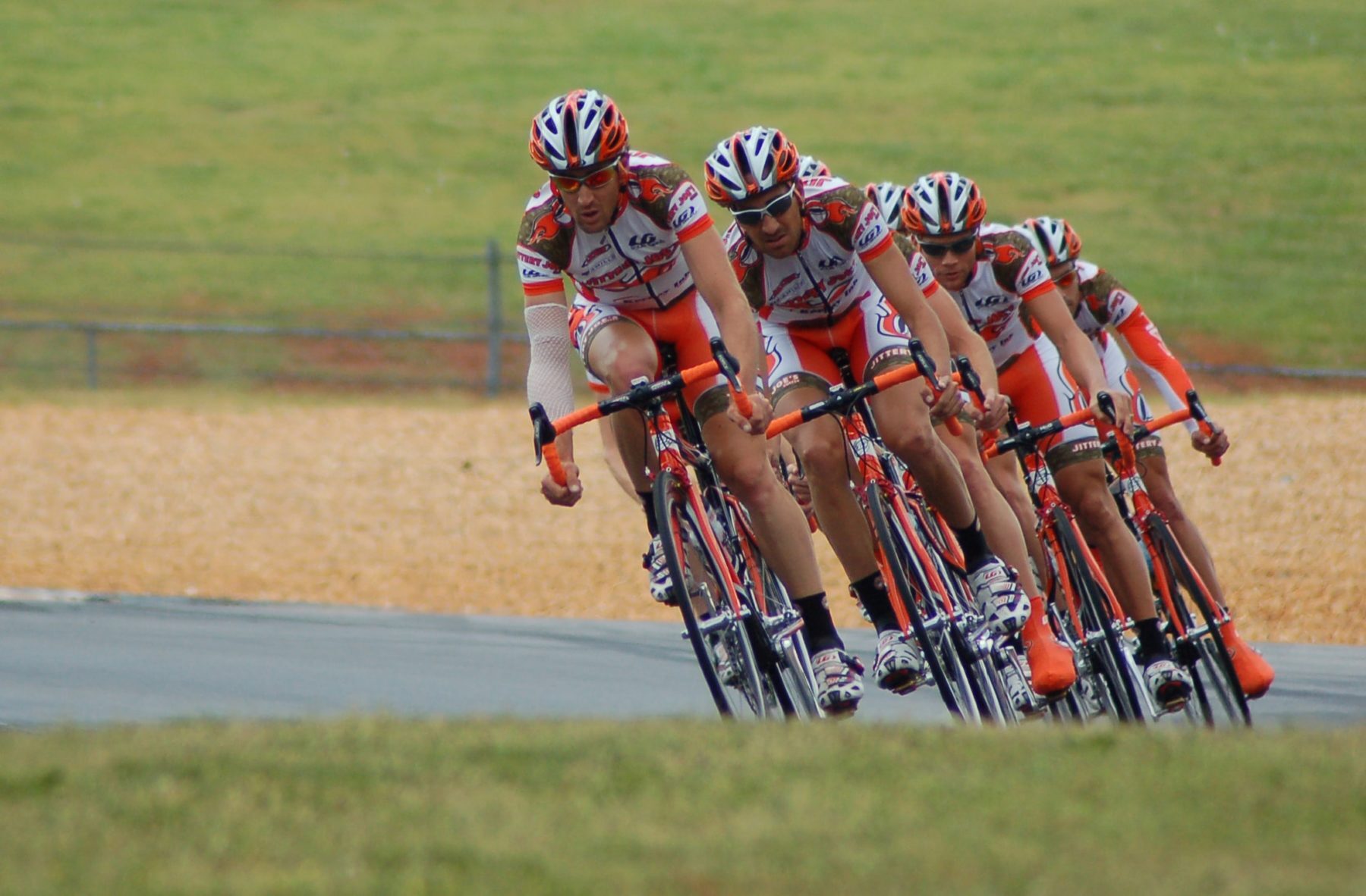 Cyclists in a race