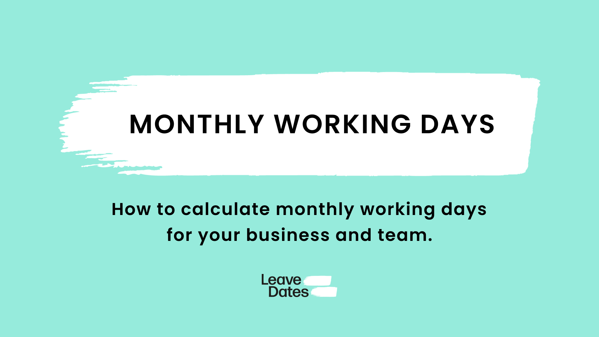 How many working days in a month