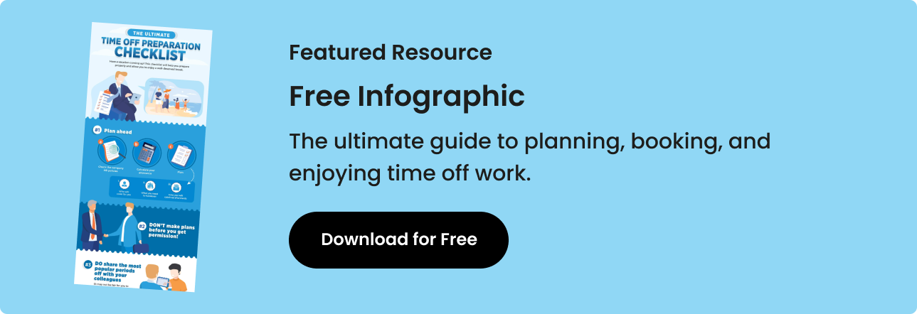 Time off preparation checklist and inforgraphic